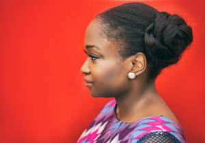 Behind the Magic - Jemimah Ugen Chigi's World BTM Interview Singer Songwriter Fashion Designer Lifestyle Blogger Ankara African Print Dress White Sneakers Natural Hair Curls Princess Leia Bun