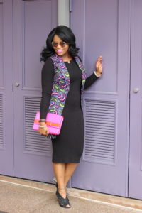 Chigi's World Authenticity + Multicolored Vest JustFab Black Bodycon Ribbed Knit Sweater Dress Shoedazzle Black Paege Paper Fox Laser-cut Pumps 3reec's Chic Creations and Collections Tootsie Long Vest Jacket Hot Pink Kirk Park Kate Spade Bow Tie Handbag Agaci Sunglasses Barbas and Zacari Rose Gold Watch