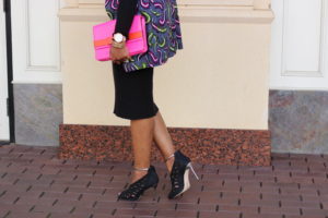 Chigi's World Authenticity + Multicolored Vest JustFab Black Bodycon Ribbed Knit Sweater Dress Shoedazzle Black Paege Paper Fox Laser-cut Pumps 3reec's Chic Creations and Collections Tootsie Long Vest Jacket Hot Pink Kirk Park Kate Spade Bow Tie Handbag Agaci Sunglasses Barbas and Zacari Rose Gold Watch