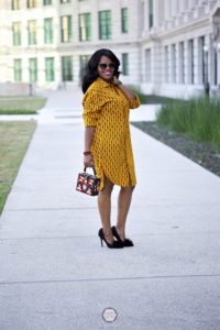Strutting in a Shirt Shift Dress Chigi's World Spring Summer Style Ankara African Print Tribe of Dumo Yellow Dress Betsey Johnson Ross Pom Pom Pumps DivAbby Trendz Retro 3D Red Flower Embroidery Vintage Evening Clutch Handbag Jordan Gun Metal Breda Souq Watch 3reec's Chic Creations and Collections Beaded Earrings Bracelets