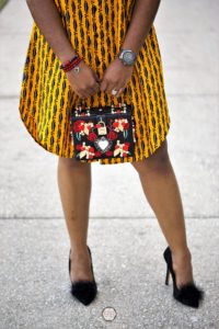 Strutting in a Shirt Shift Dress Chigi's World Spring Summer Style Ankara African Print Tribe of Dumo Yellow Dress Betsey Johnson Ross Pom Pom Pumps DivAbby Trendz Retro 3D Red Flower Embroidery Vintage Evening Clutch Handbag Jordan Gun Metal Breda Souq Watch 3reec's Chic Creations and Collections Beaded Earrings Bracelets